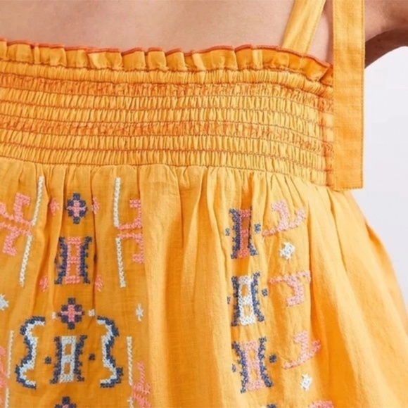 Anthropologie Embroidered Swing Tank M - Picture 4 of 5